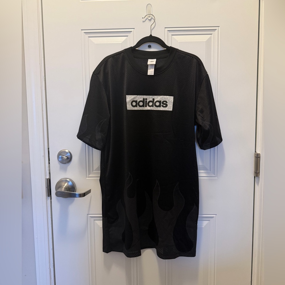 adidas Black with Flames Short-sleeved Dress